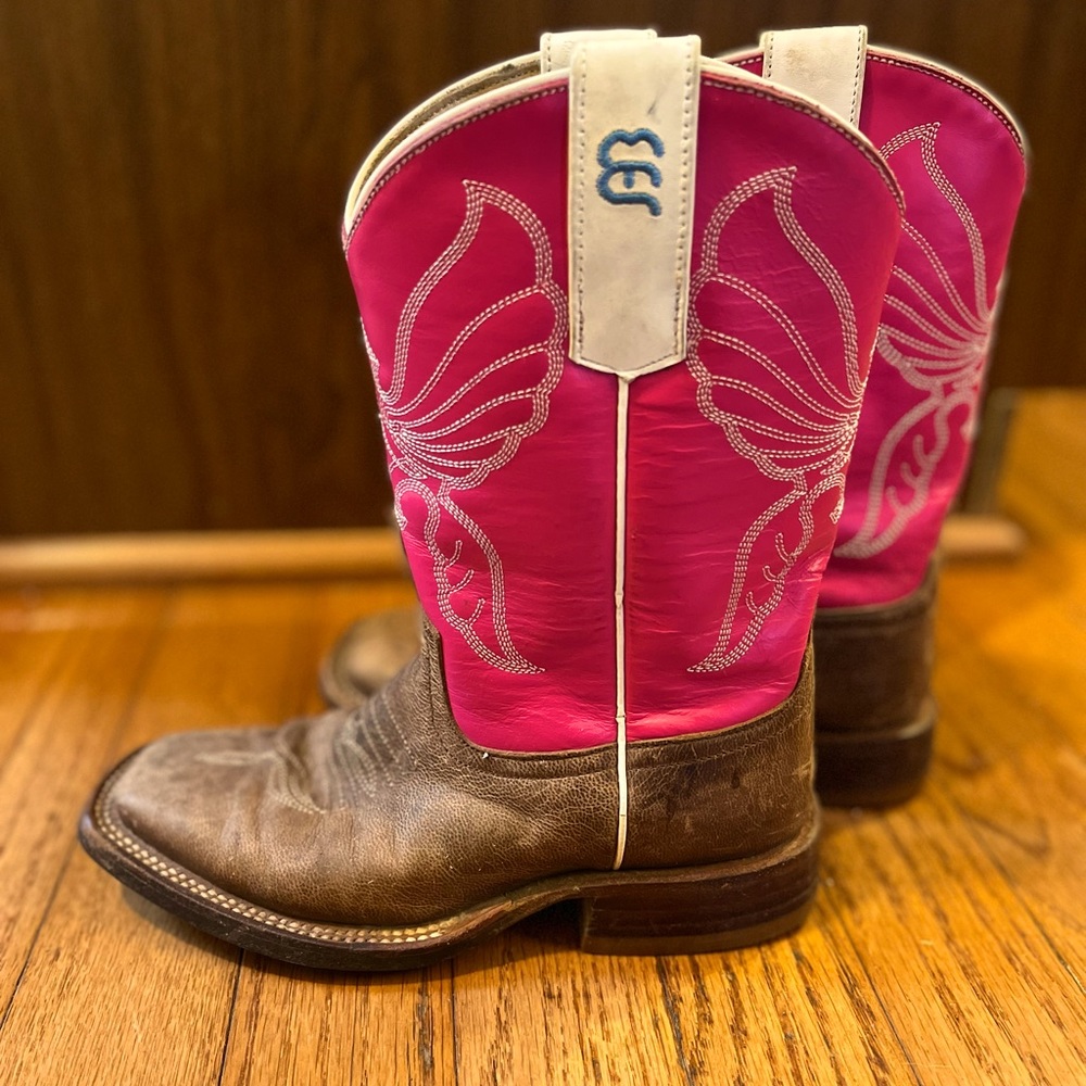 Genuine Leather kids cowboy boots by Anderson Bean Boot company.